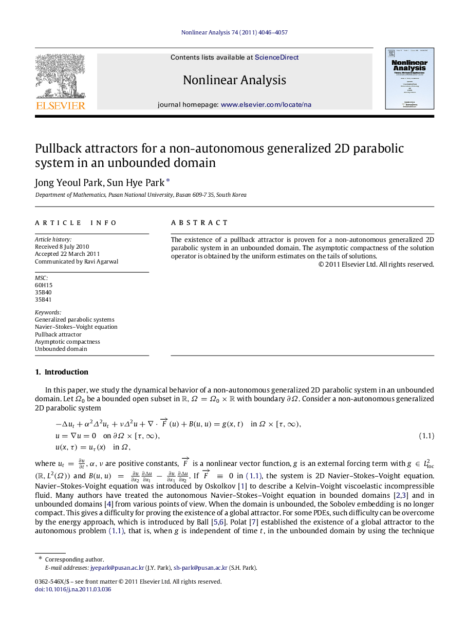 Pullback attractors for a non-autonomous generalized 2D parabolic system in an unbounded domain