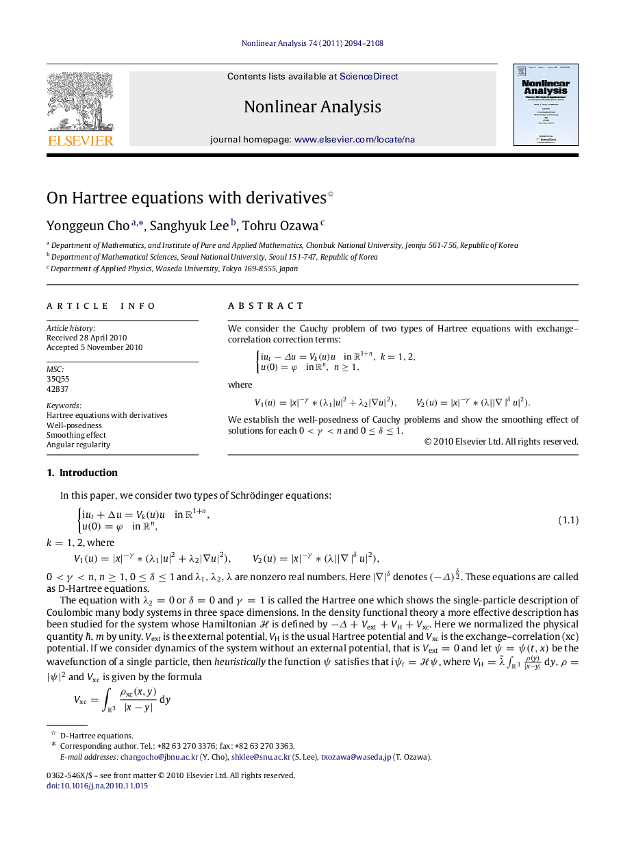 On Hartree equations with derivatives 