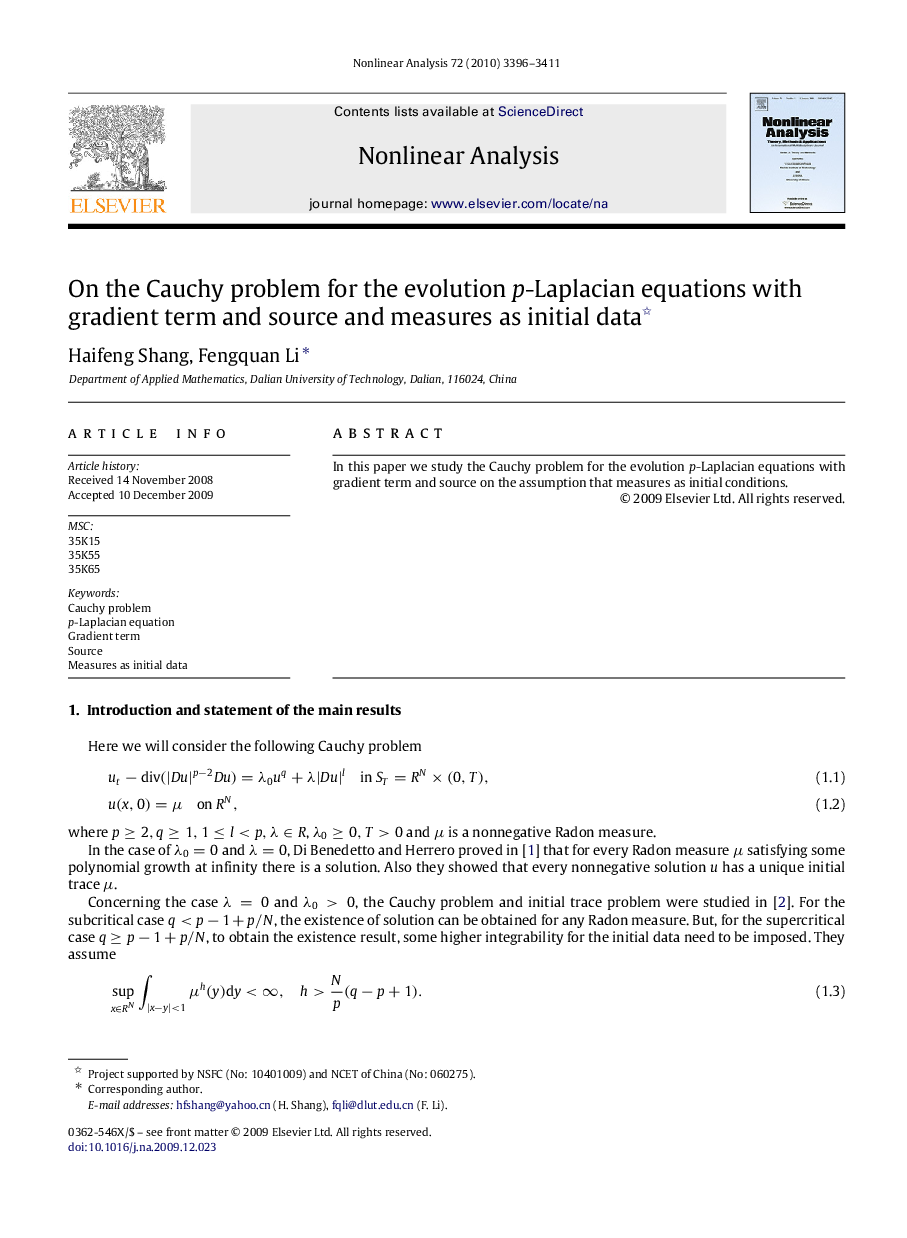 On the Cauchy problem for the evolution pp-Laplacian equations with gradient term and source and measures as initial data 