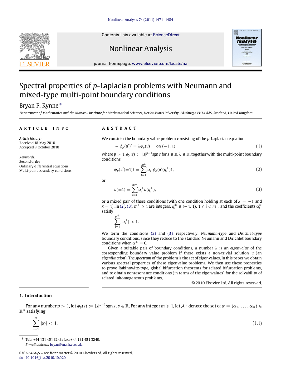 Spectral properties of pp-Laplacian problems with Neumann and mixed-type multi-point boundary conditions