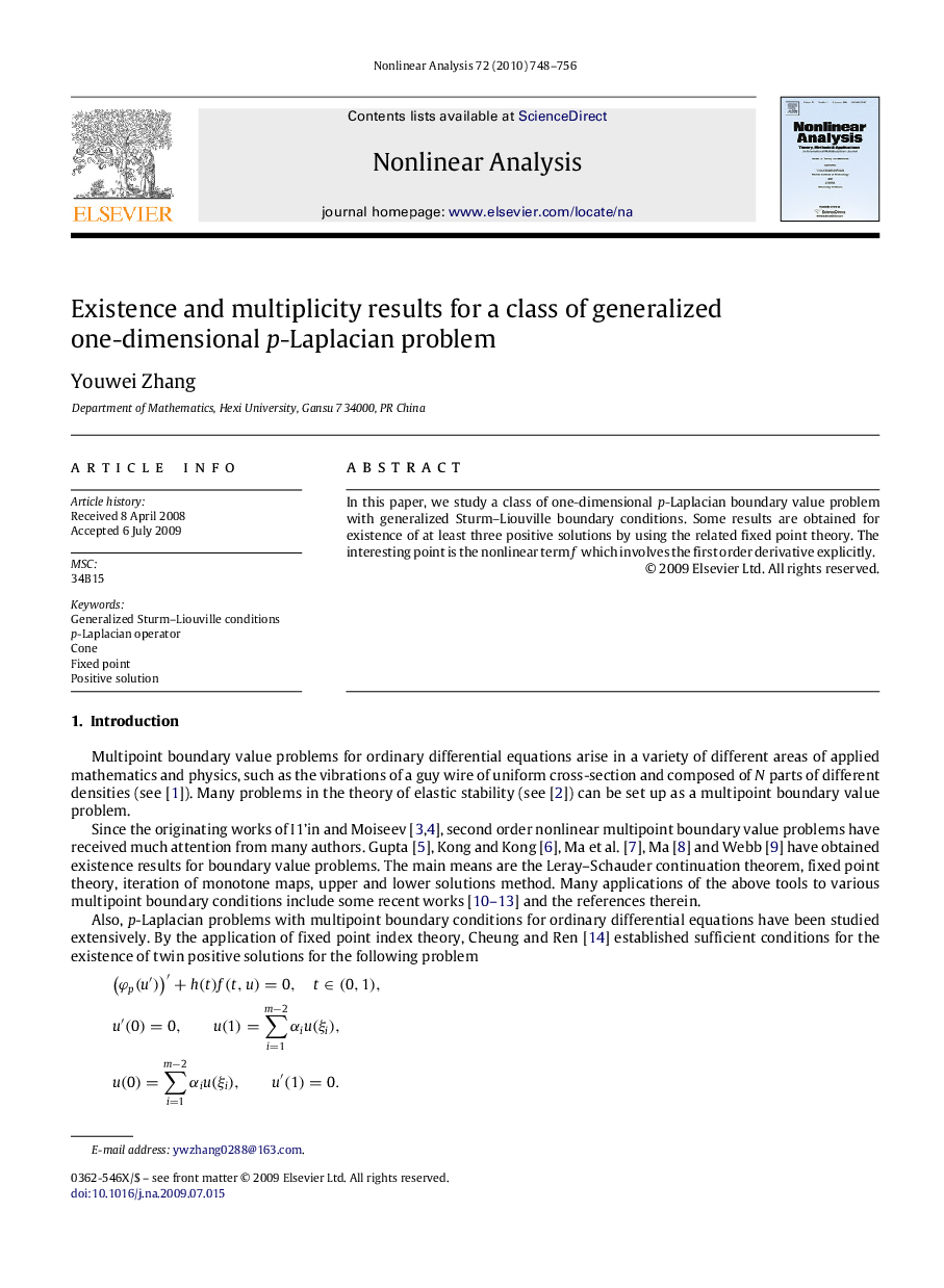 Existence and multiplicity results for a class of generalized one-dimensional pp-Laplacian problem