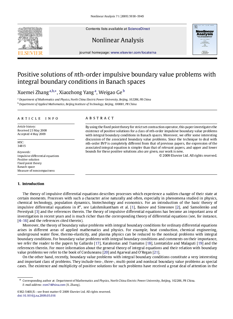 Positive solutions of nnth-order impulsive boundary value problems with integral boundary conditions in Banach spaces