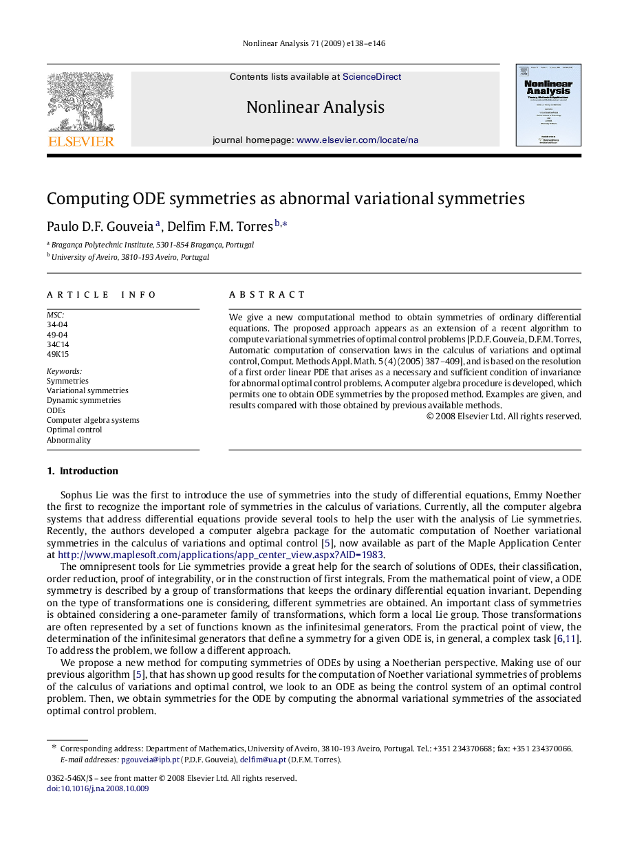 Computing ODE symmetries as abnormal variational symmetries