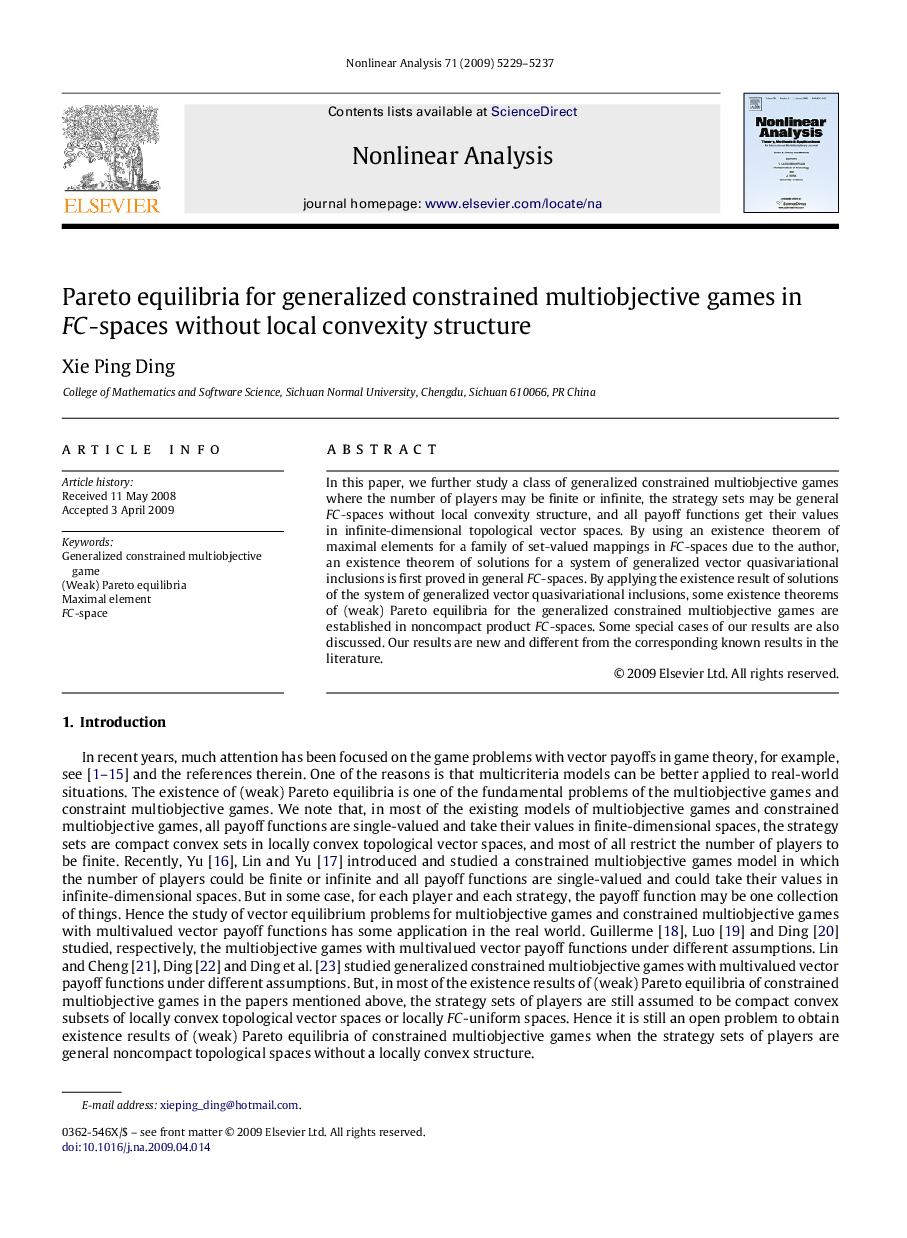 Pareto equilibria for generalized constrained multiobjective games in FC-spaces without local convexity structure