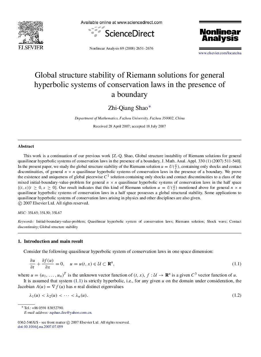 Global structure stability of Riemann solutions for general hyperbolic systems of conservation laws in the presence of a boundary