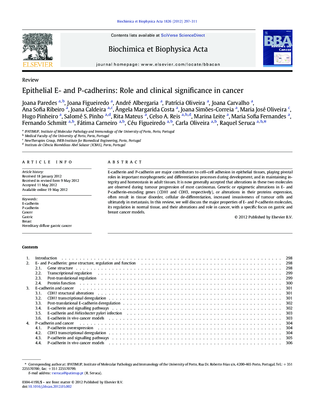 Epithelial E- and P-cadherins: Role and clinical significance in cancer