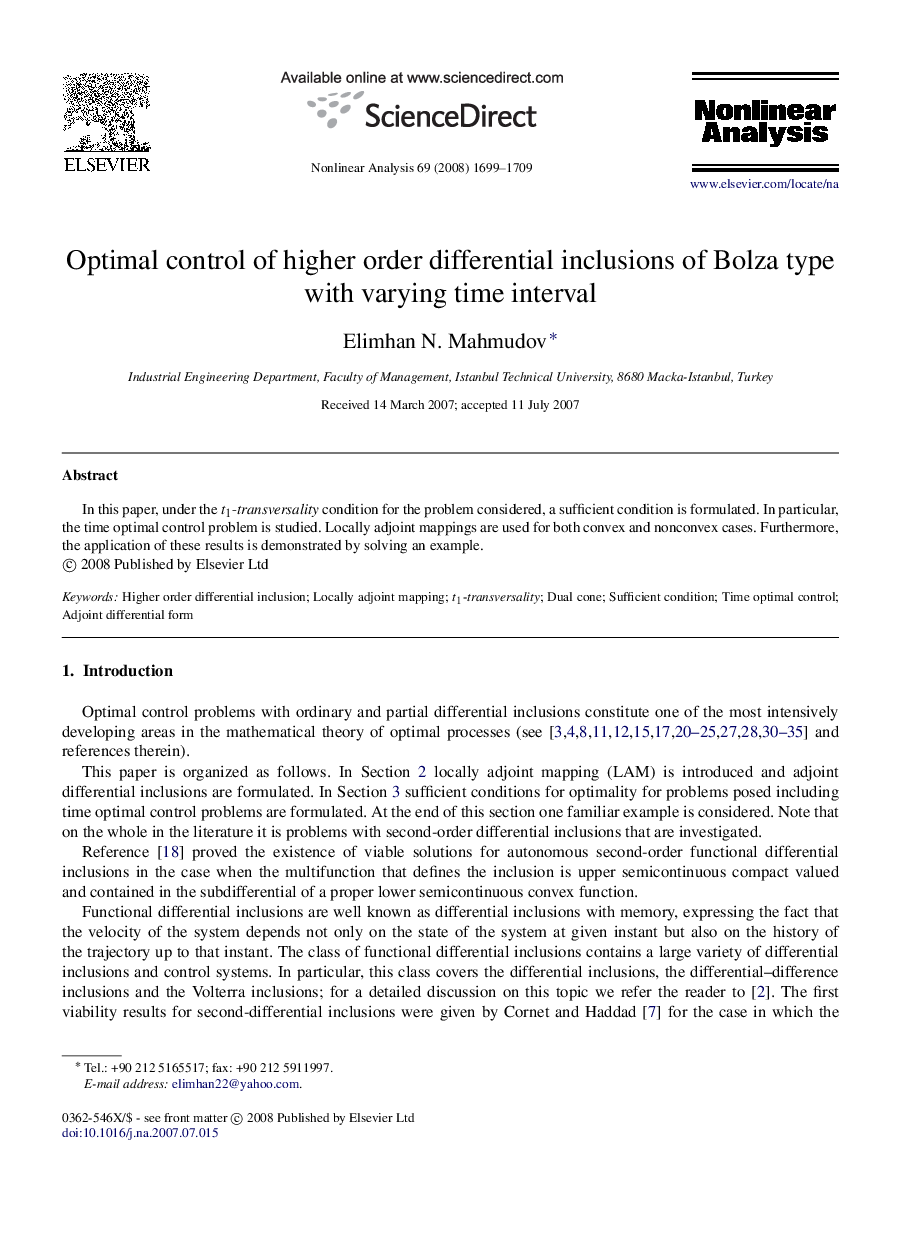 Optimal control of higher order differential inclusions of Bolza type with varying time interval