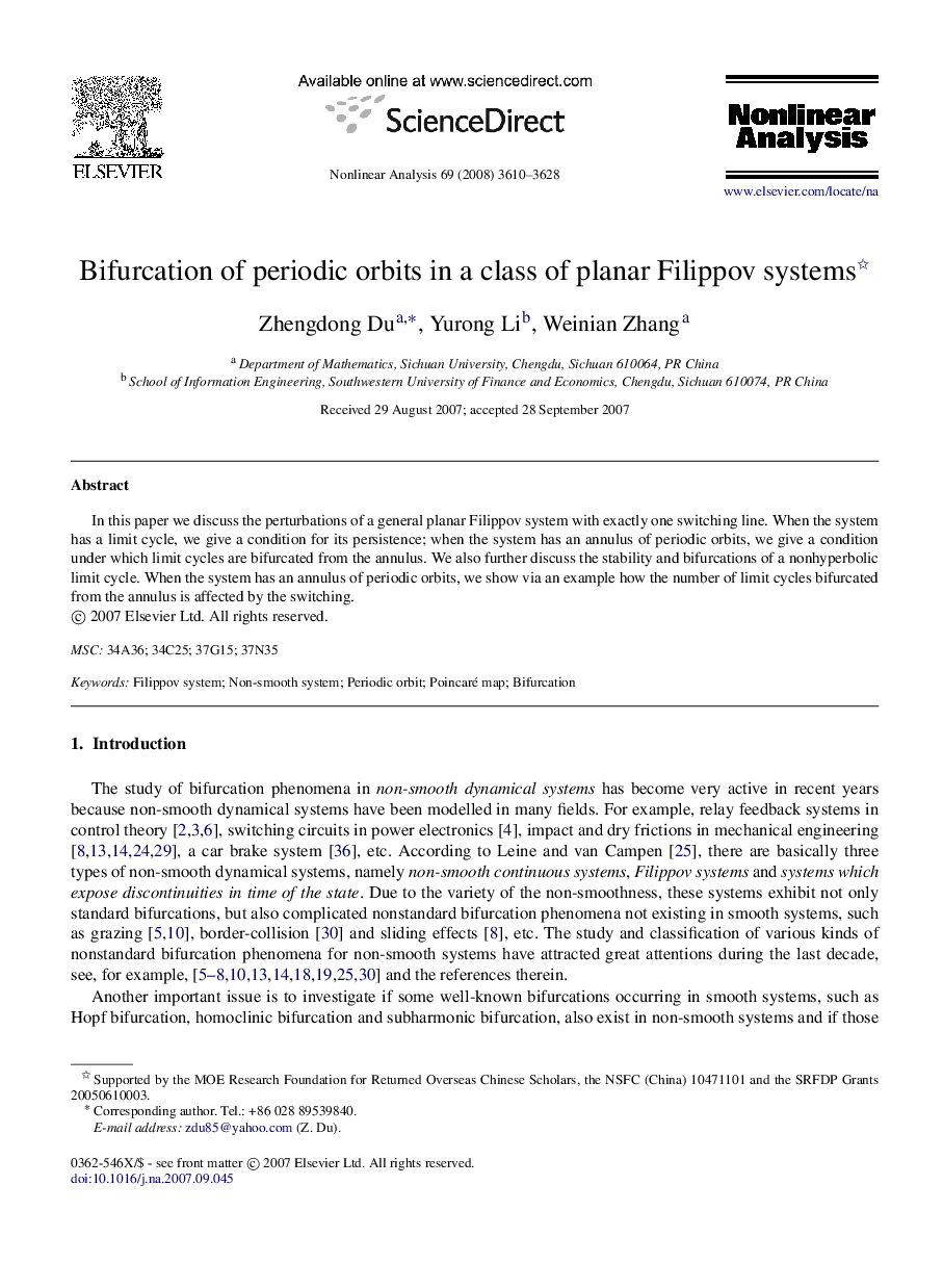 Bifurcation of periodic orbits in a class of planar Filippov systems 