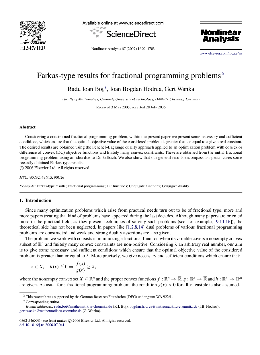 Farkas-type results for fractional programming problems 