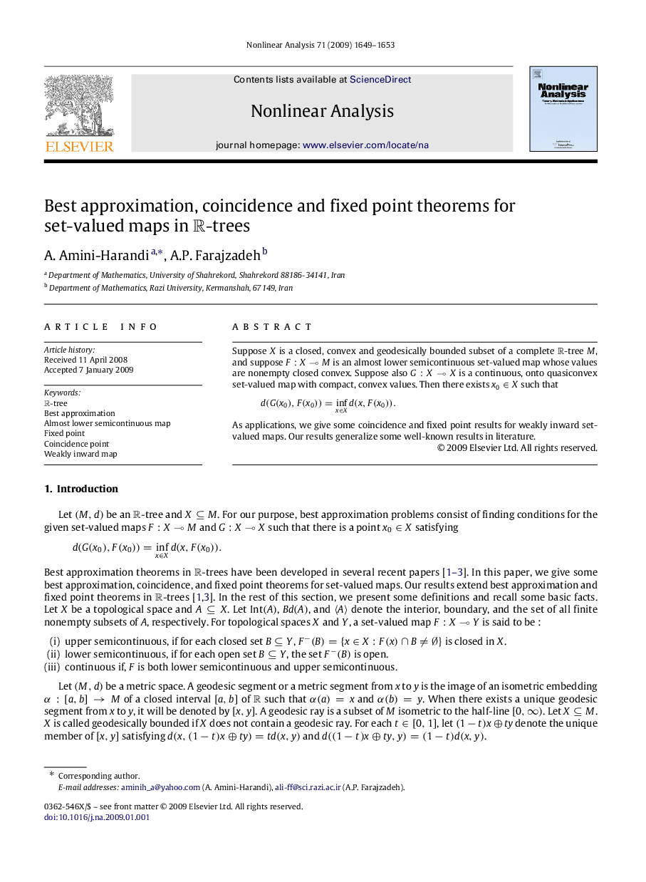 Best approximation, coincidence and fixed point theorems for set-valued maps in RR-trees