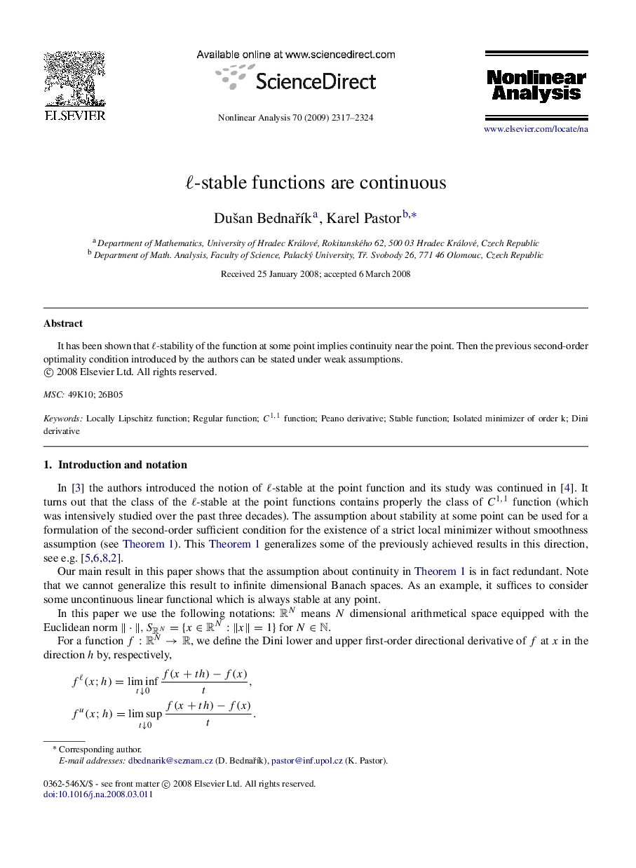 ℓℓ-stable functions are continuous