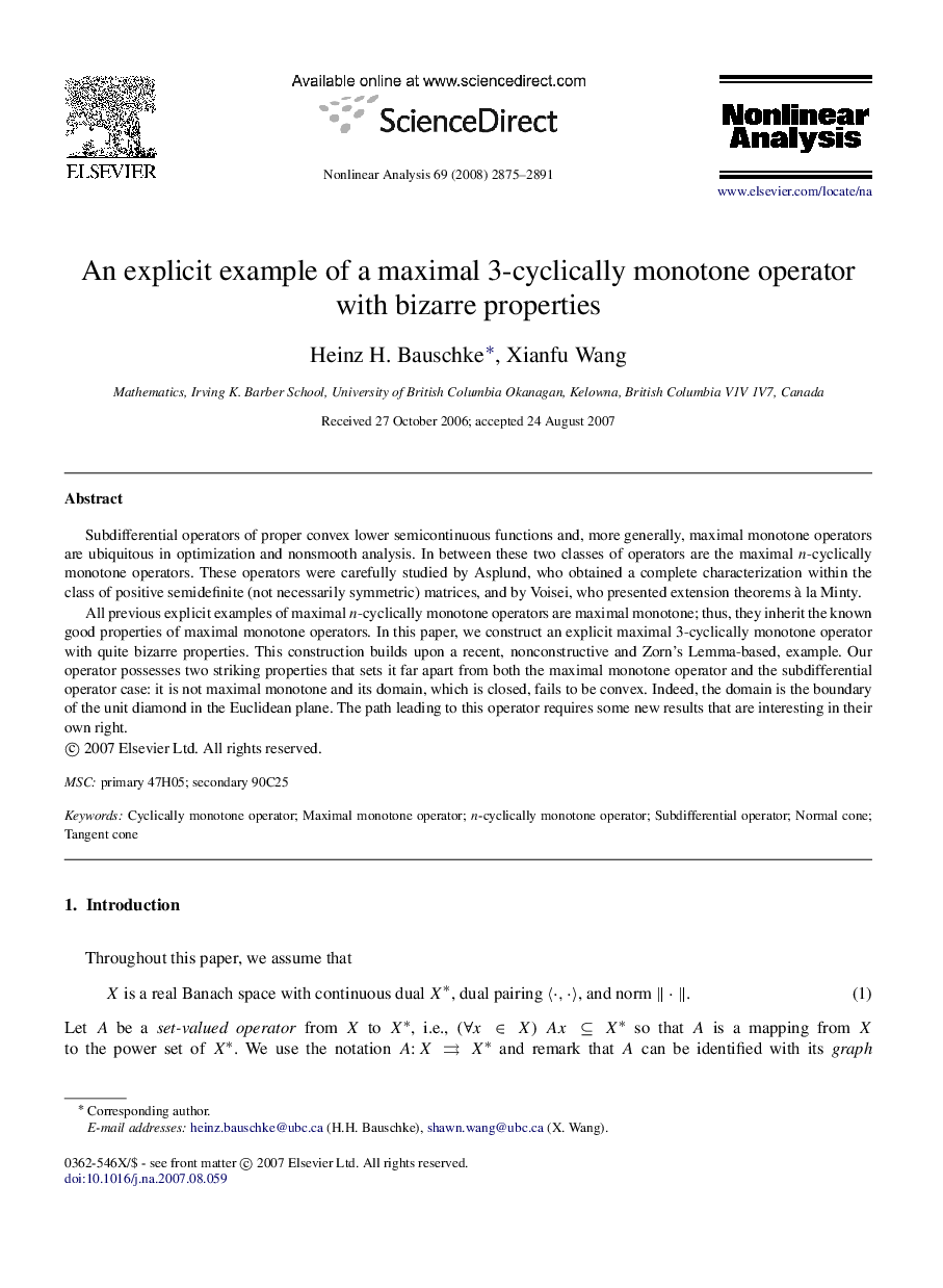 An explicit example of a maximal 3-cyclically monotone operator with bizarre properties