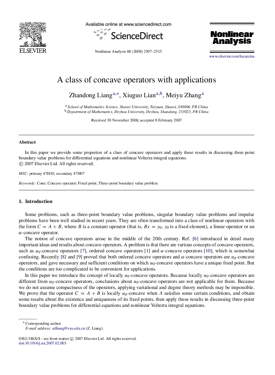 A class of concave operators with applications