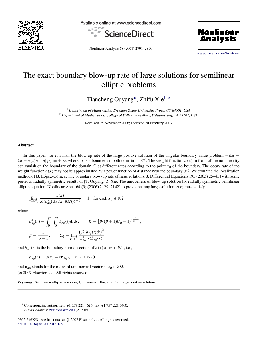 The exact boundary blow-up rate of large solutions for semilinear elliptic problems