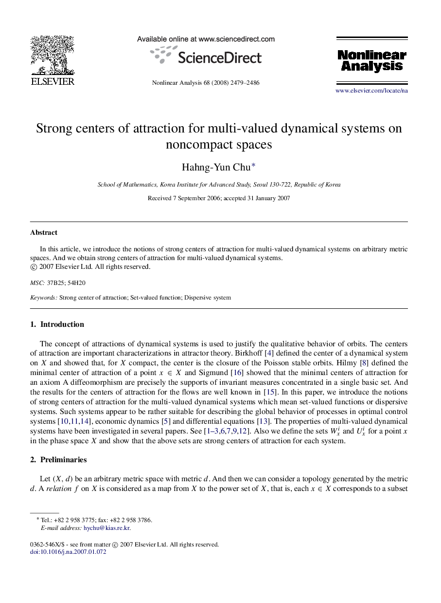 Strong centers of attraction for multi-valued dynamical systems on noncompact spaces