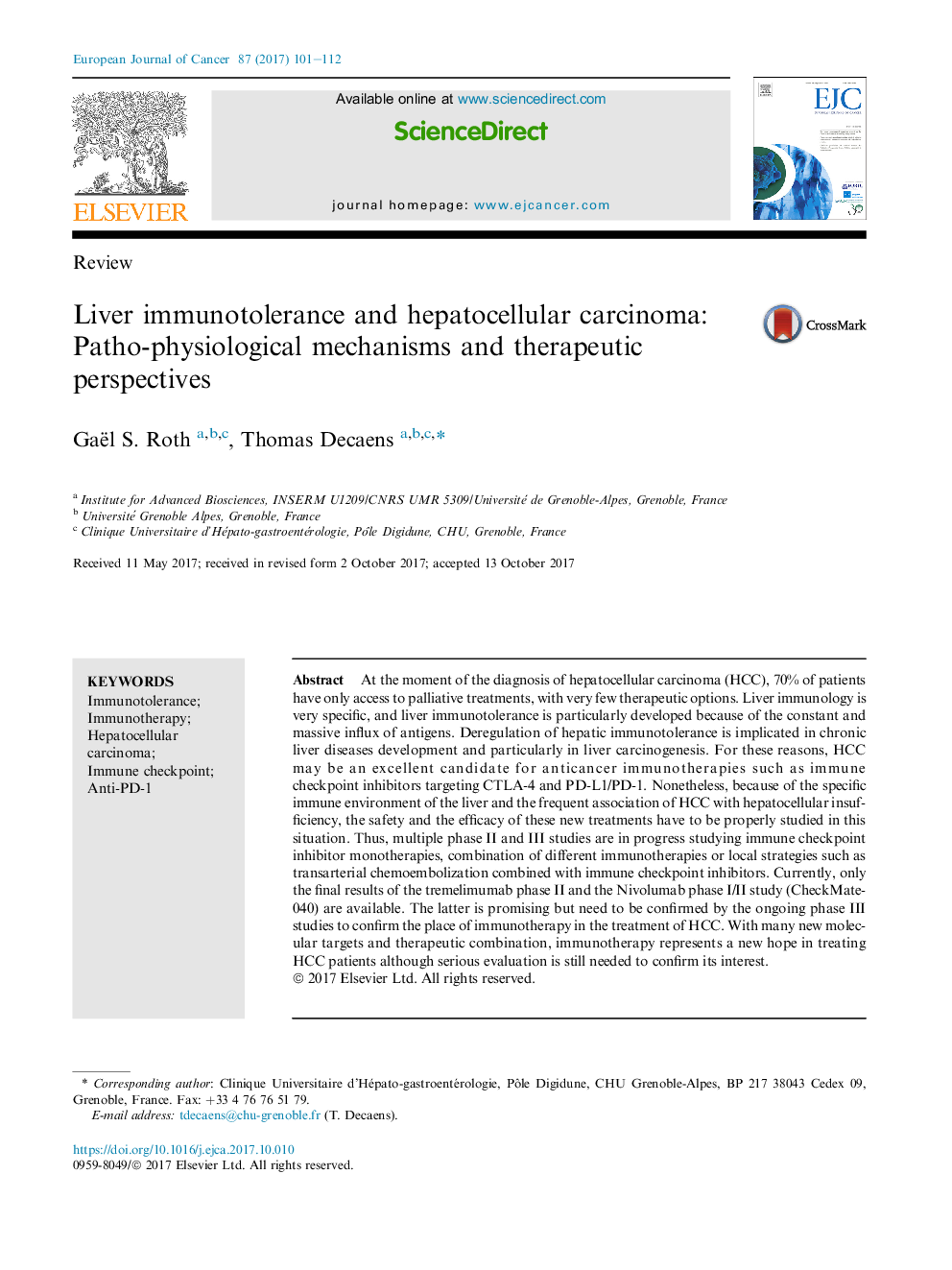 Liver immunotolerance and hepatocellular carcinoma: Patho-physiological mechanisms and therapeutic perspectives