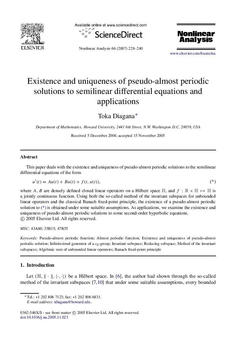 Existence and uniqueness of pseudo-almost periodic solutions to semilinear differential equations and applications