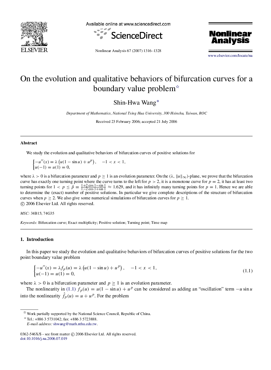 On the evolution and qualitative behaviors of bifurcation curves for a boundary value problem