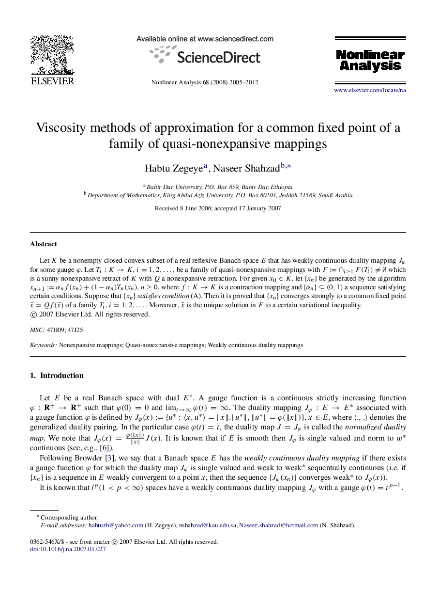 Viscosity methods of approximation for a common fixed point of a family of quasi-nonexpansive mappings