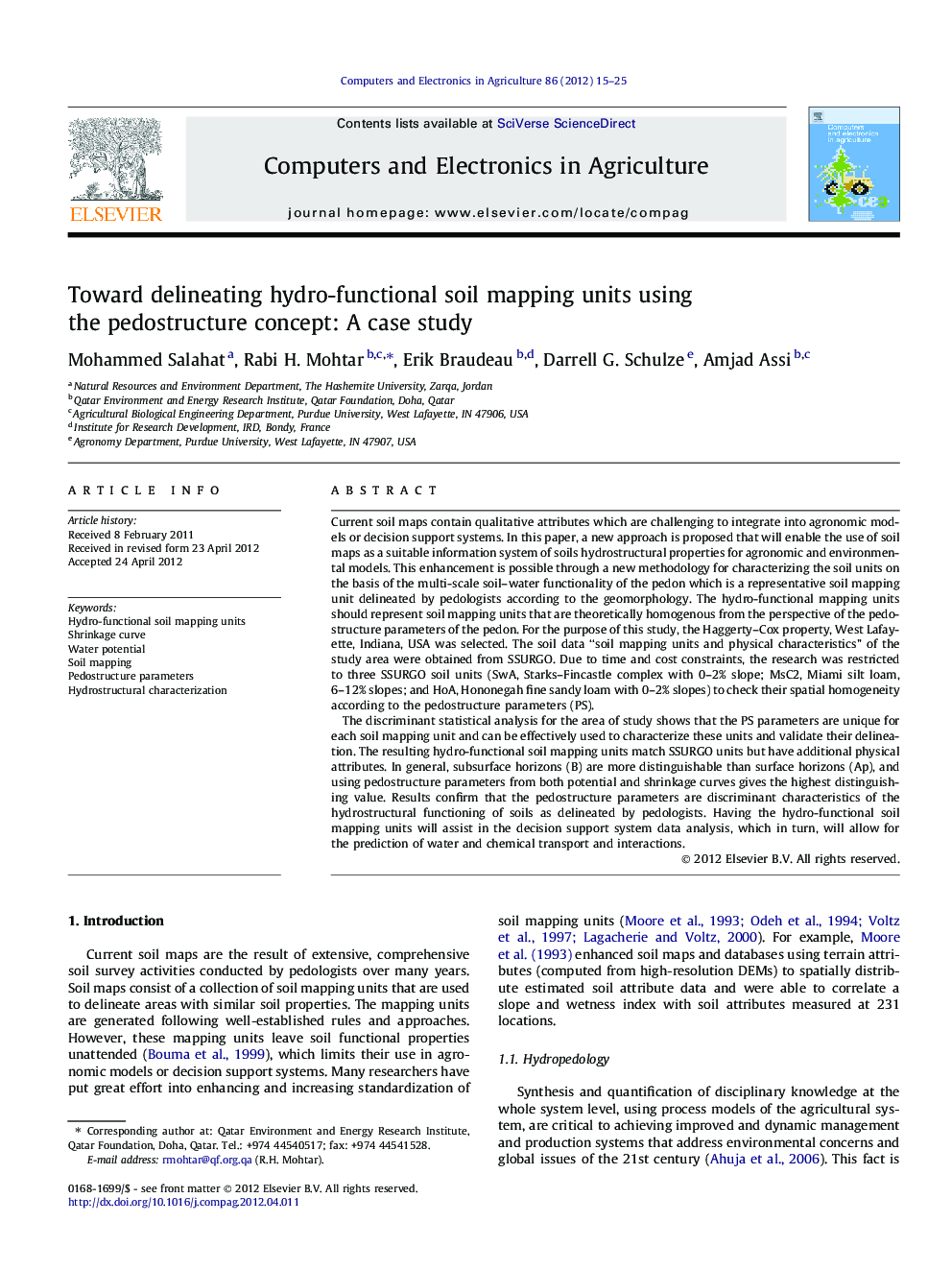 Toward delineating hydro-functional soil mapping units using the pedostructure concept: A case study