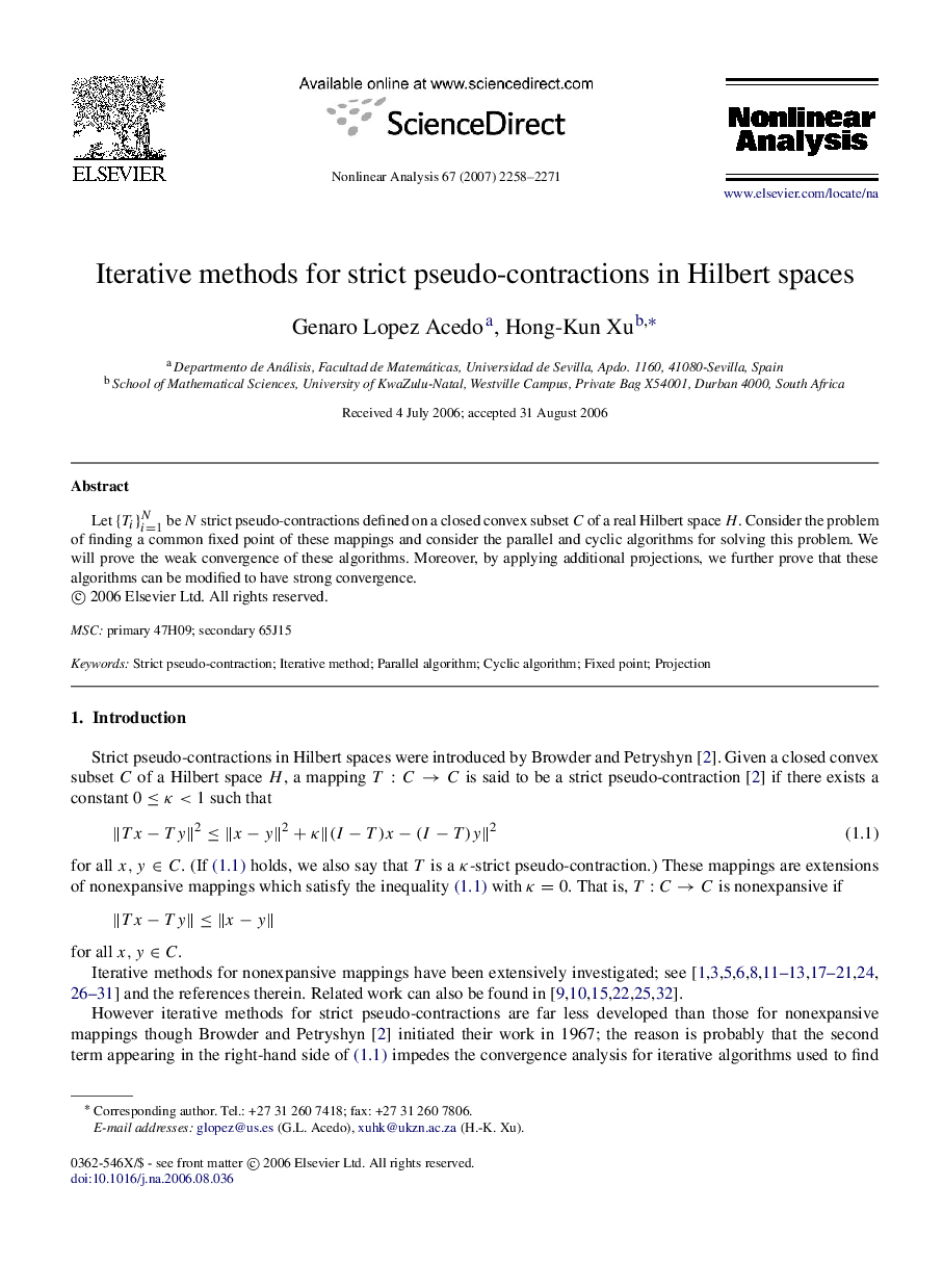 Iterative methods for strict pseudo-contractions in Hilbert spaces