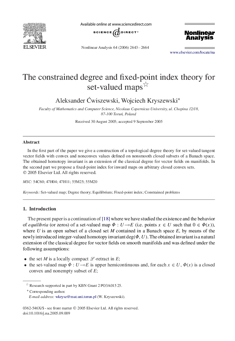 The constrained degree and fixed-point index theory for set-valued maps