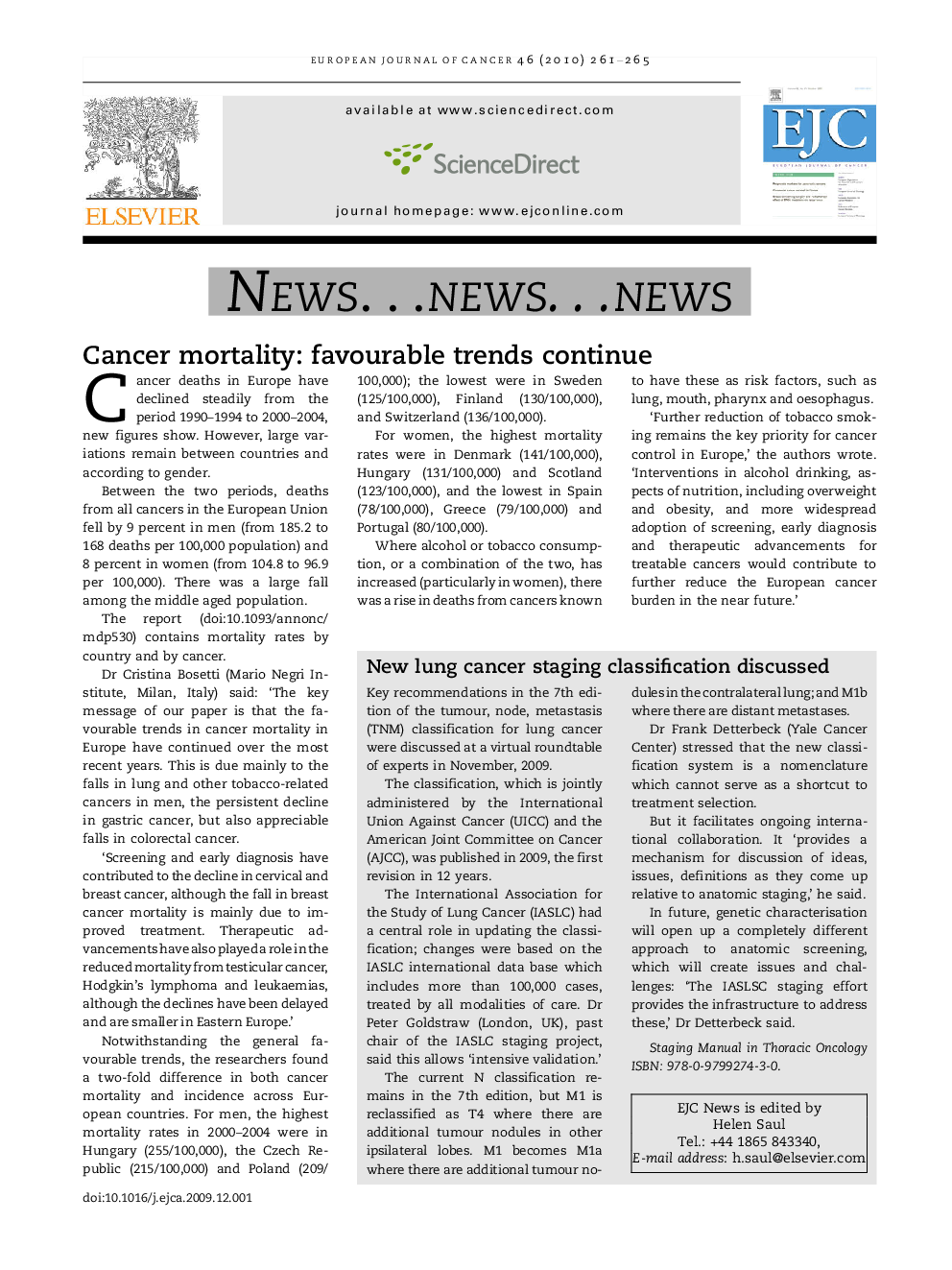 EJC NEWS, Issue 2, 2010