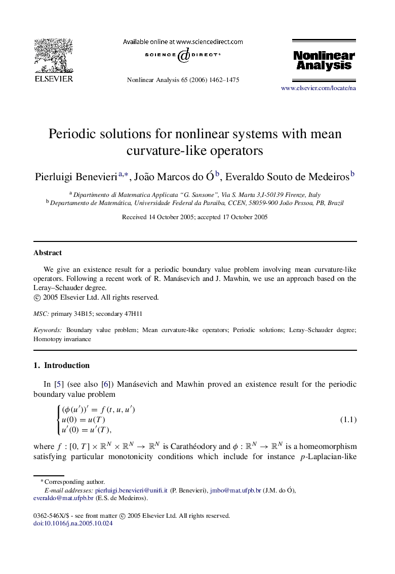 Periodic solutions for nonlinear systems with mean curvature-like operators