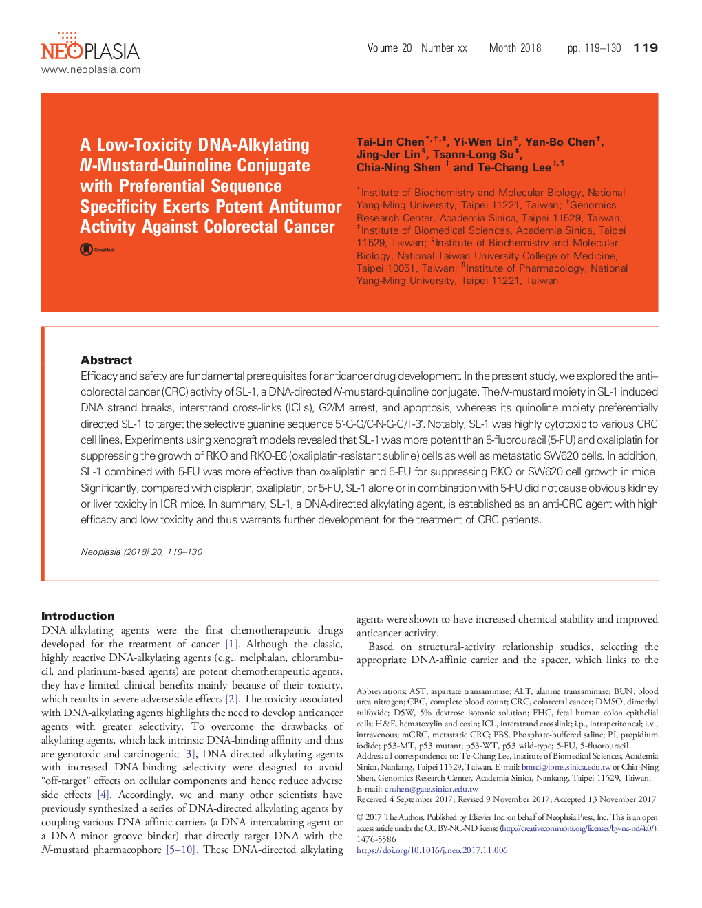 A Low-Toxicity DNA-Alkylating N-Mustard-Quinoline Conjugate with Preferential Sequence Specificity Exerts Potent Antitumor Activity Against Colorectal Cancer