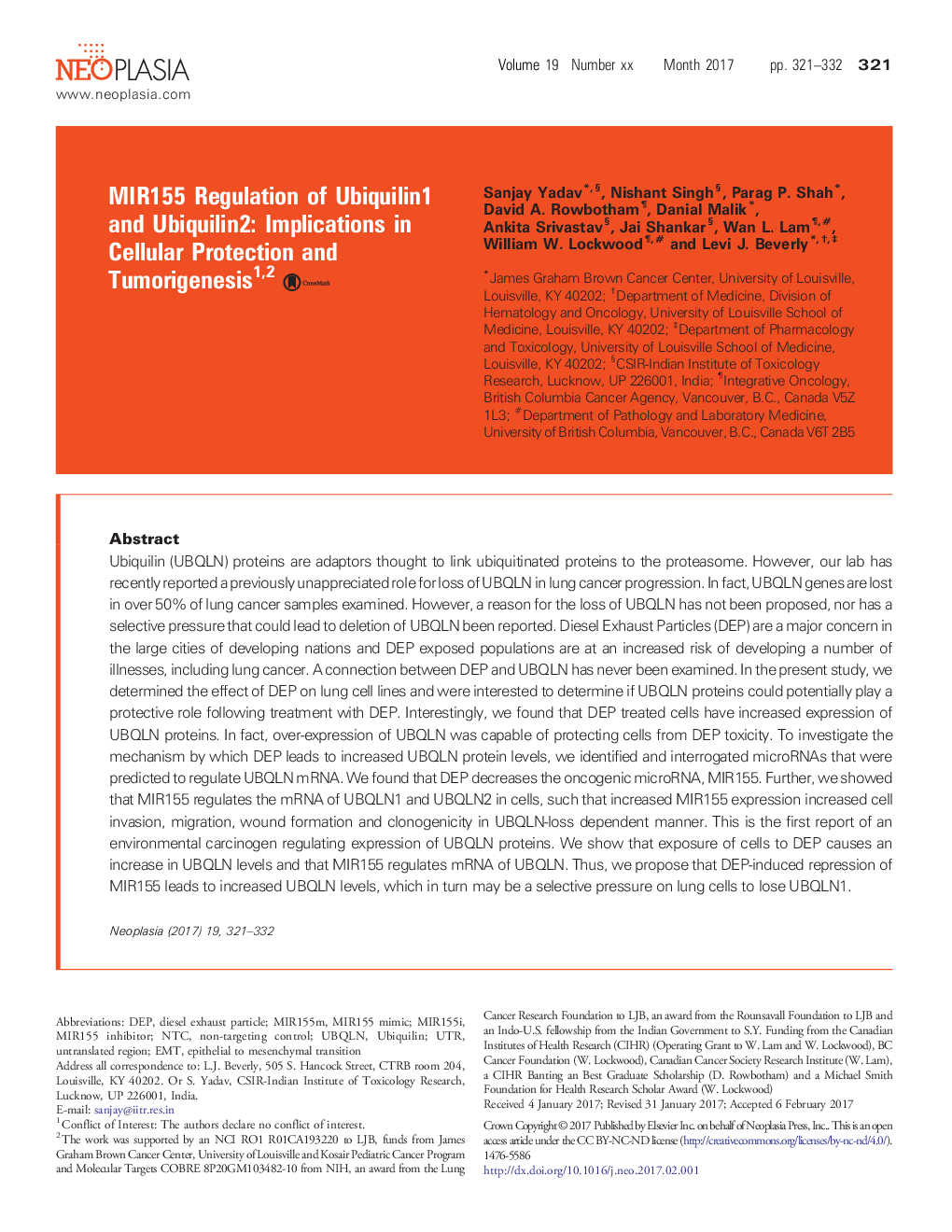 MIR155 Regulation of Ubiquilin1 and Ubiquilin2: Implications in Cellular Protection and Tumorigenesis