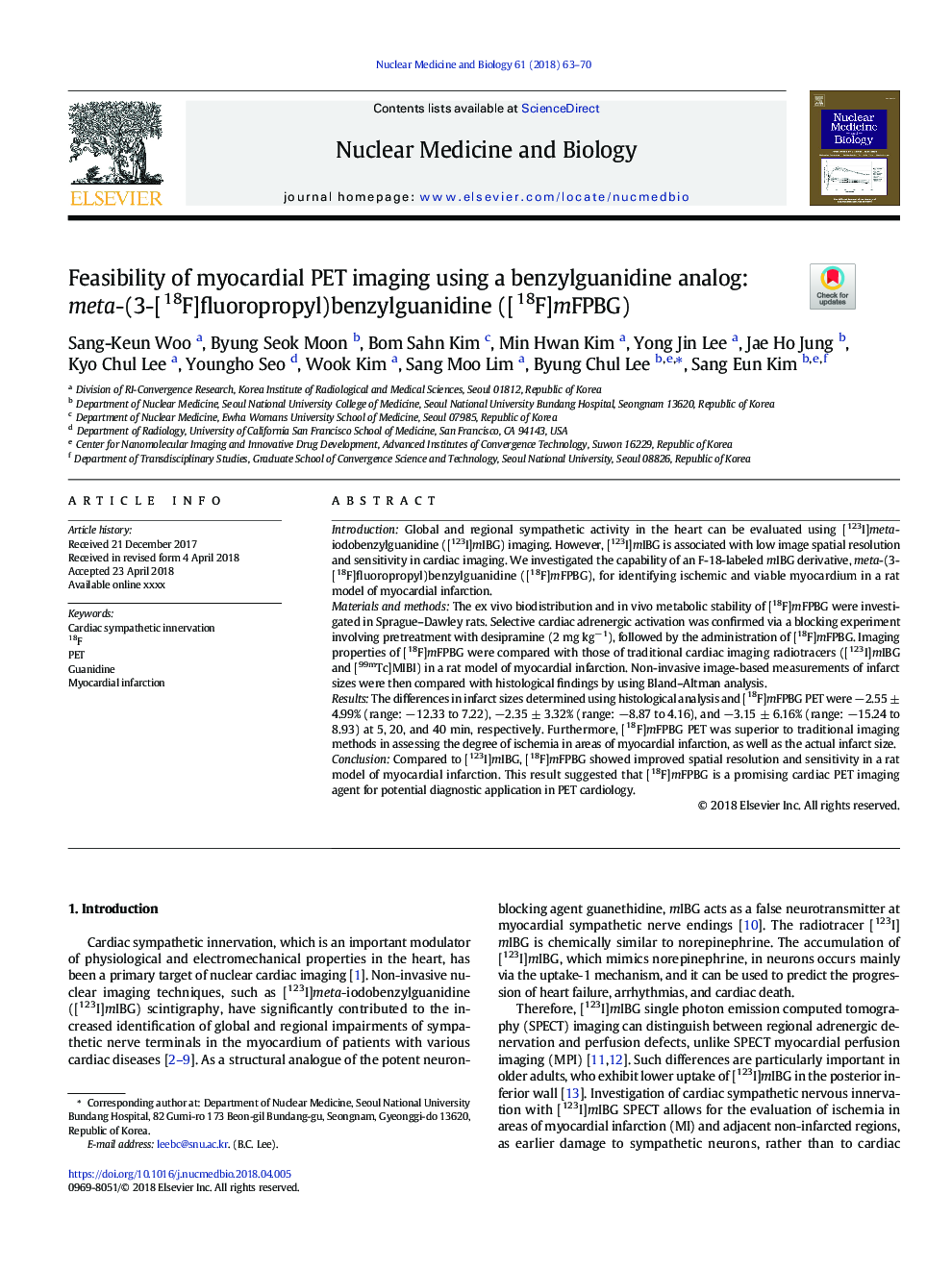 Feasibility of myocardial PET imaging using a benzylguanidine analog: meta-(3-[18F]fluoropropyl)benzylguanidine ([18F]mFPBG)