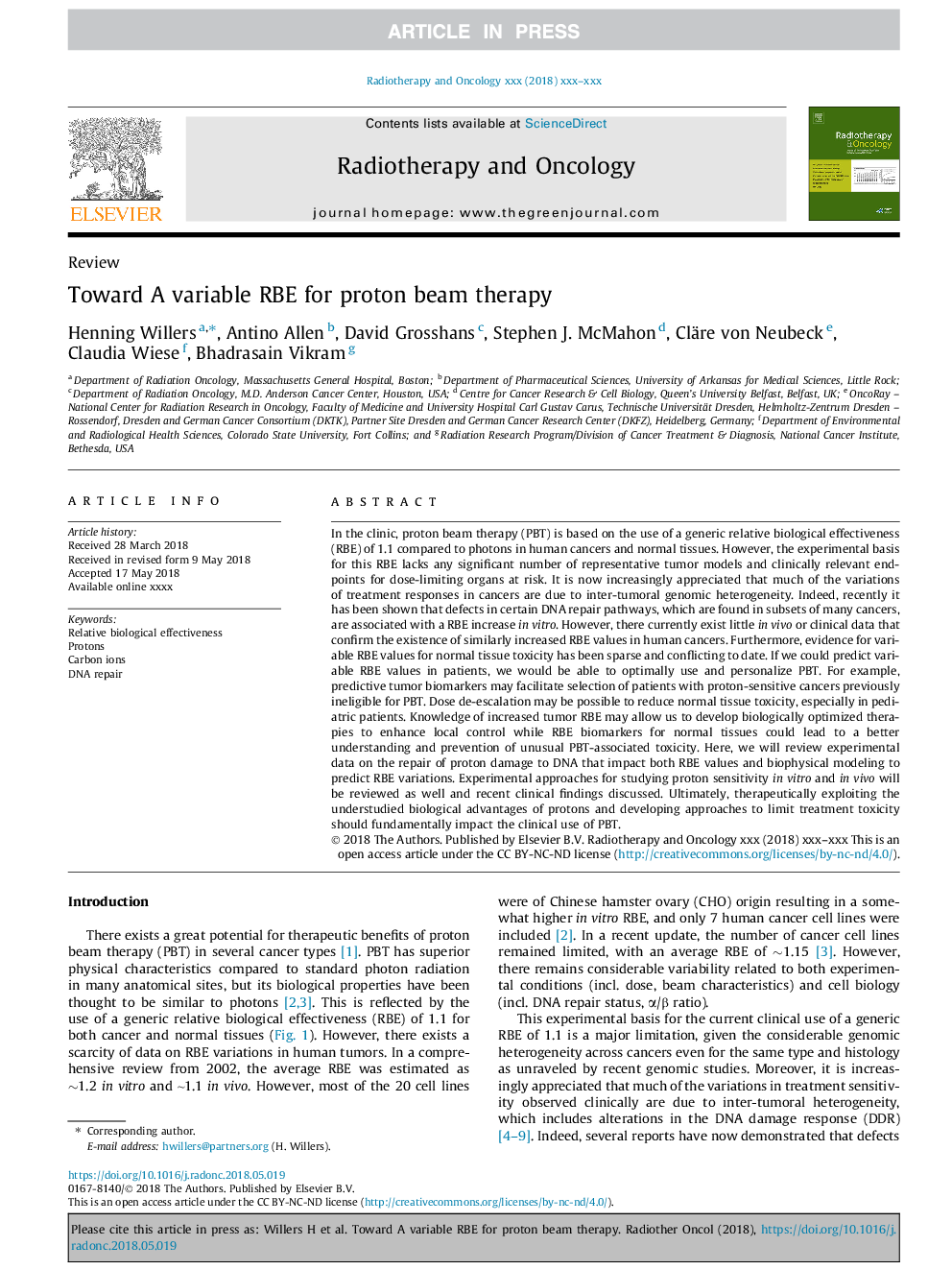 Toward A variable RBE for proton beam therapy