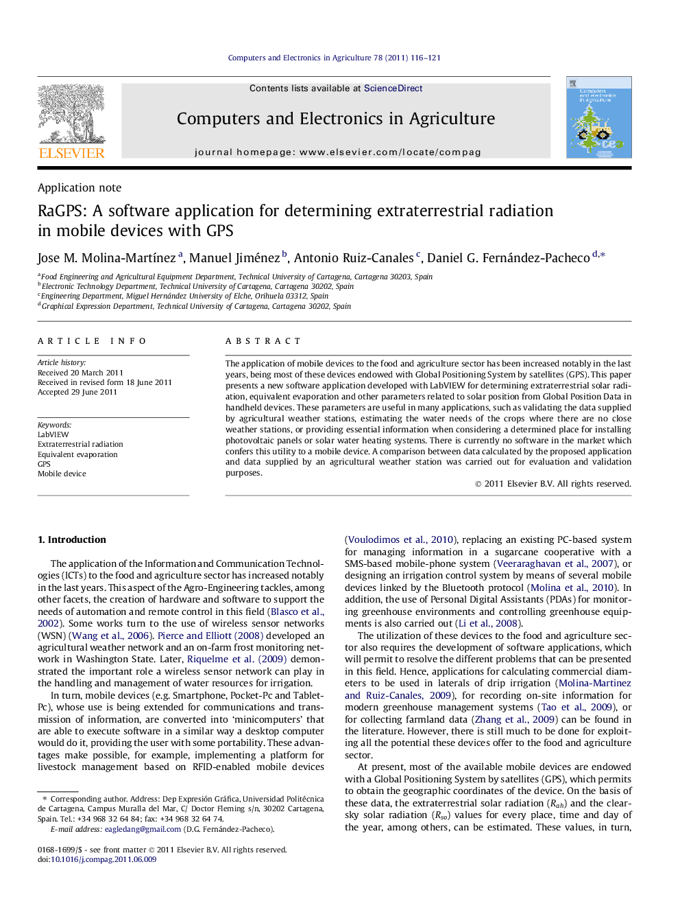 RaGPS: A software application for determining extraterrestrial radiation in mobile devices with GPS