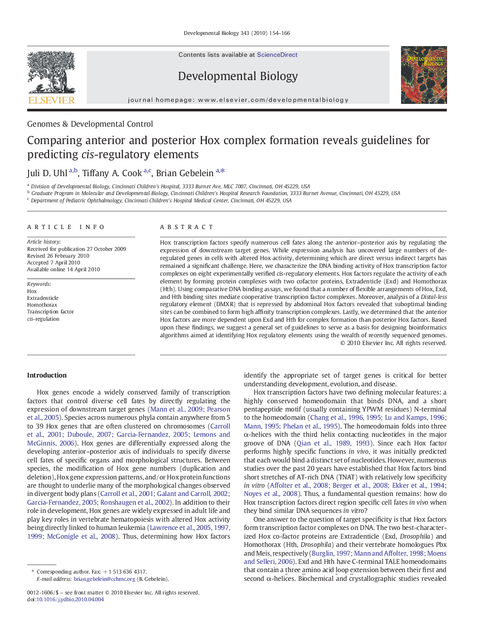 Comparing anterior and posterior Hox complex formation reveals guidelines for predicting cis-regulatory elements