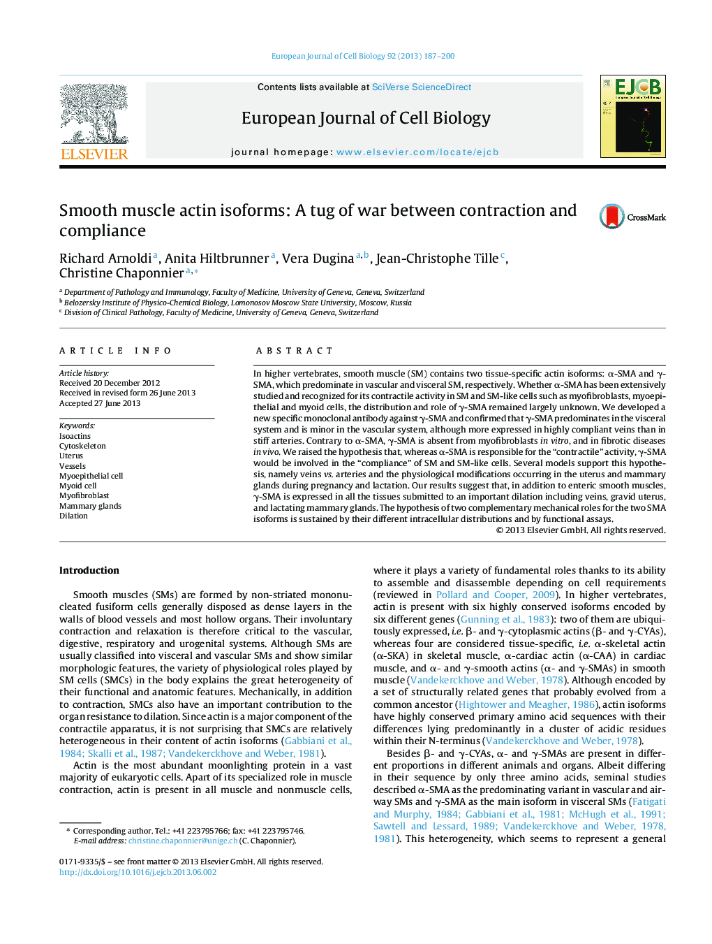 Smooth muscle actin isoforms: A tug of war between contraction and compliance