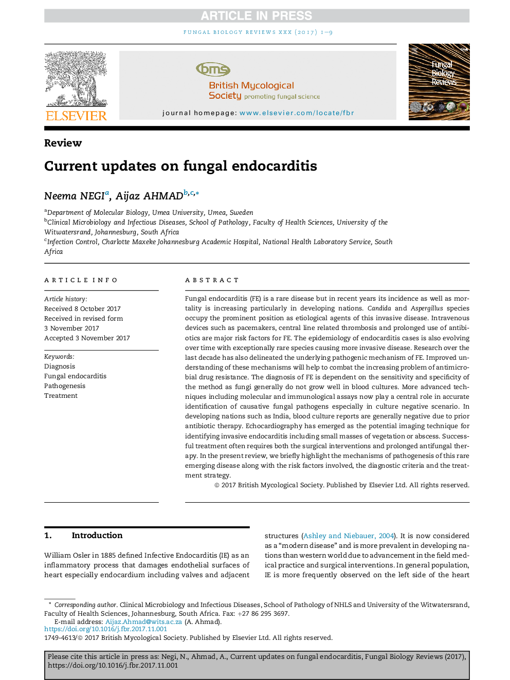 Current updates on fungal endocarditis