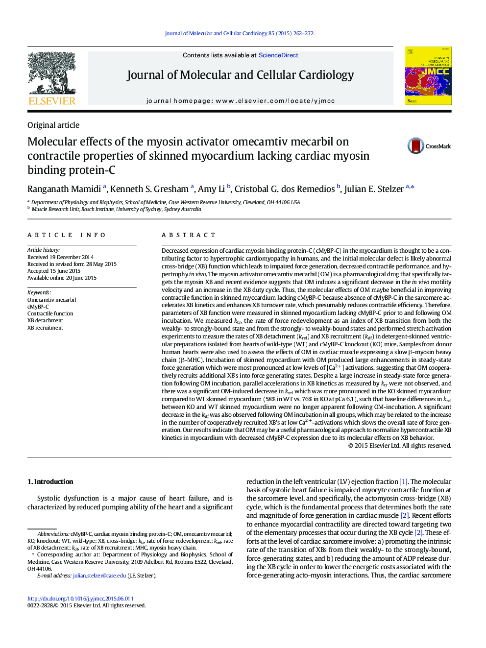 Molecular effects of the myosin activator omecamtiv mecarbil on contractile properties of skinned myocardium lacking cardiac myosin binding protein-C