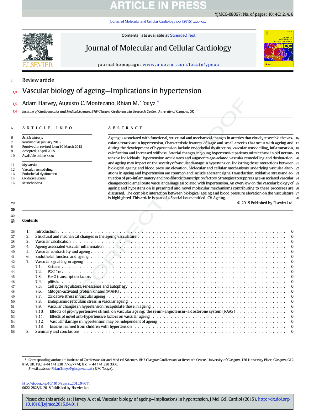 Vascular biology of ageing-Implications in hypertension