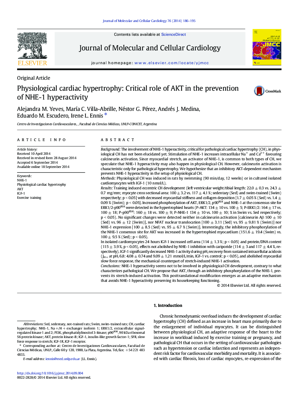 عکس صفحه اول مقاله: Physiological cardiac hypertrophy: Critical role of AKT in the prevention of NHE-1 hyperactivity Physiological cardiac hypertrophy: Critical role of AKT in the prevention of NHE-1 hyperactivity