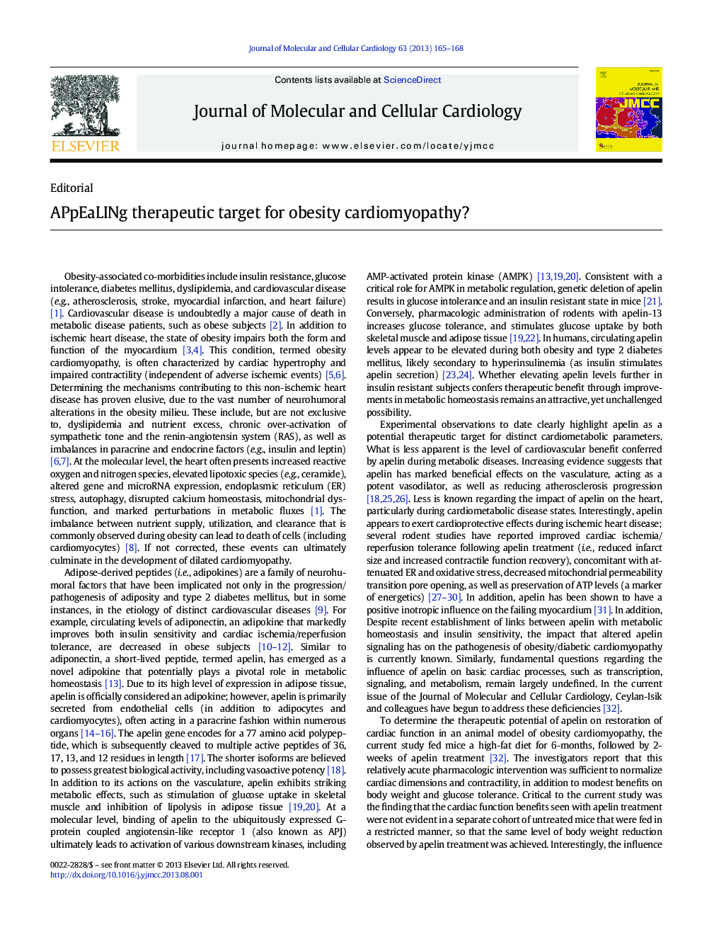 APpEaLINg therapeutic target for obesity cardiomyopathy?