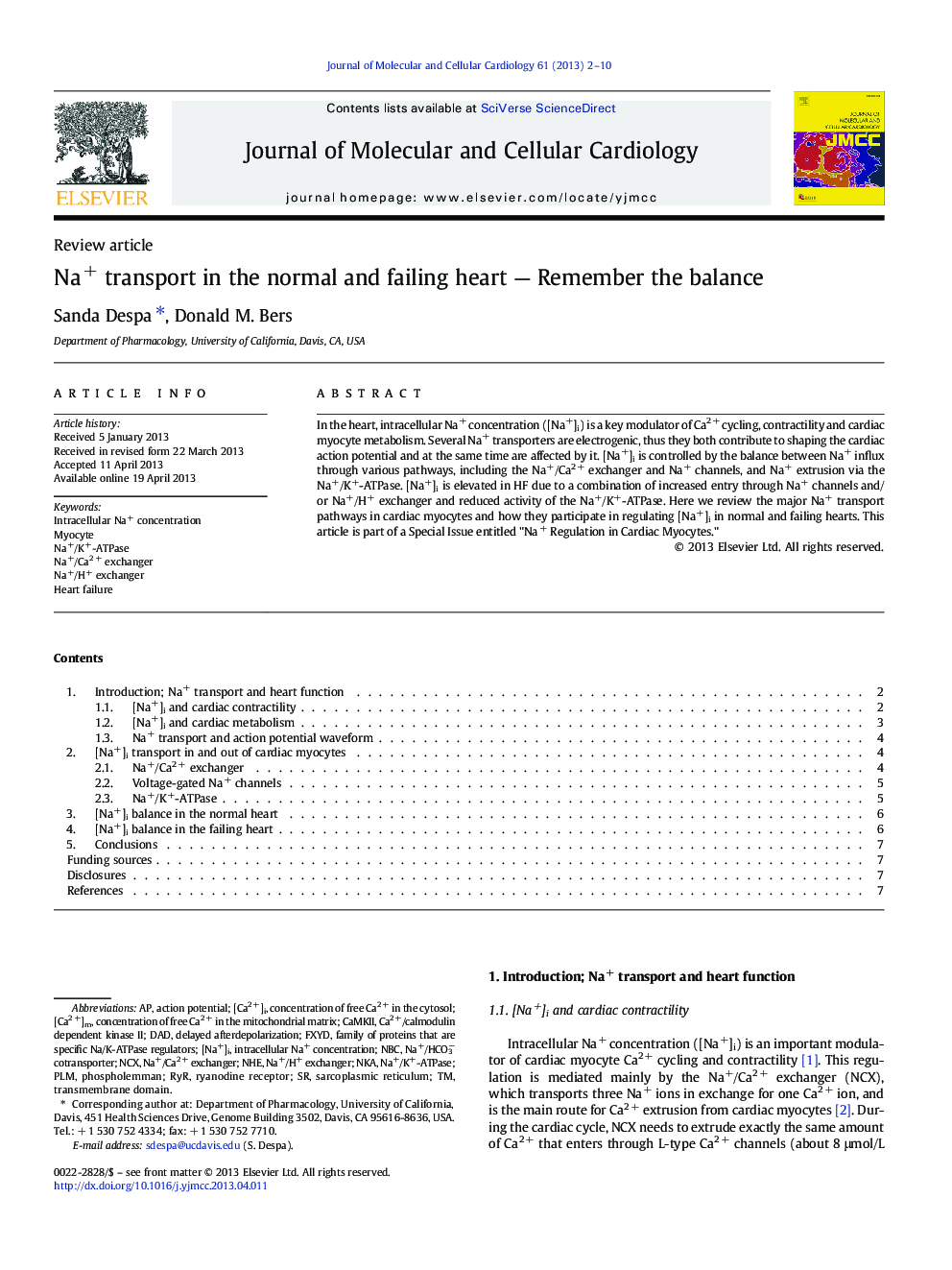 Na+ transport in the normal and failing heart - Remember the balance