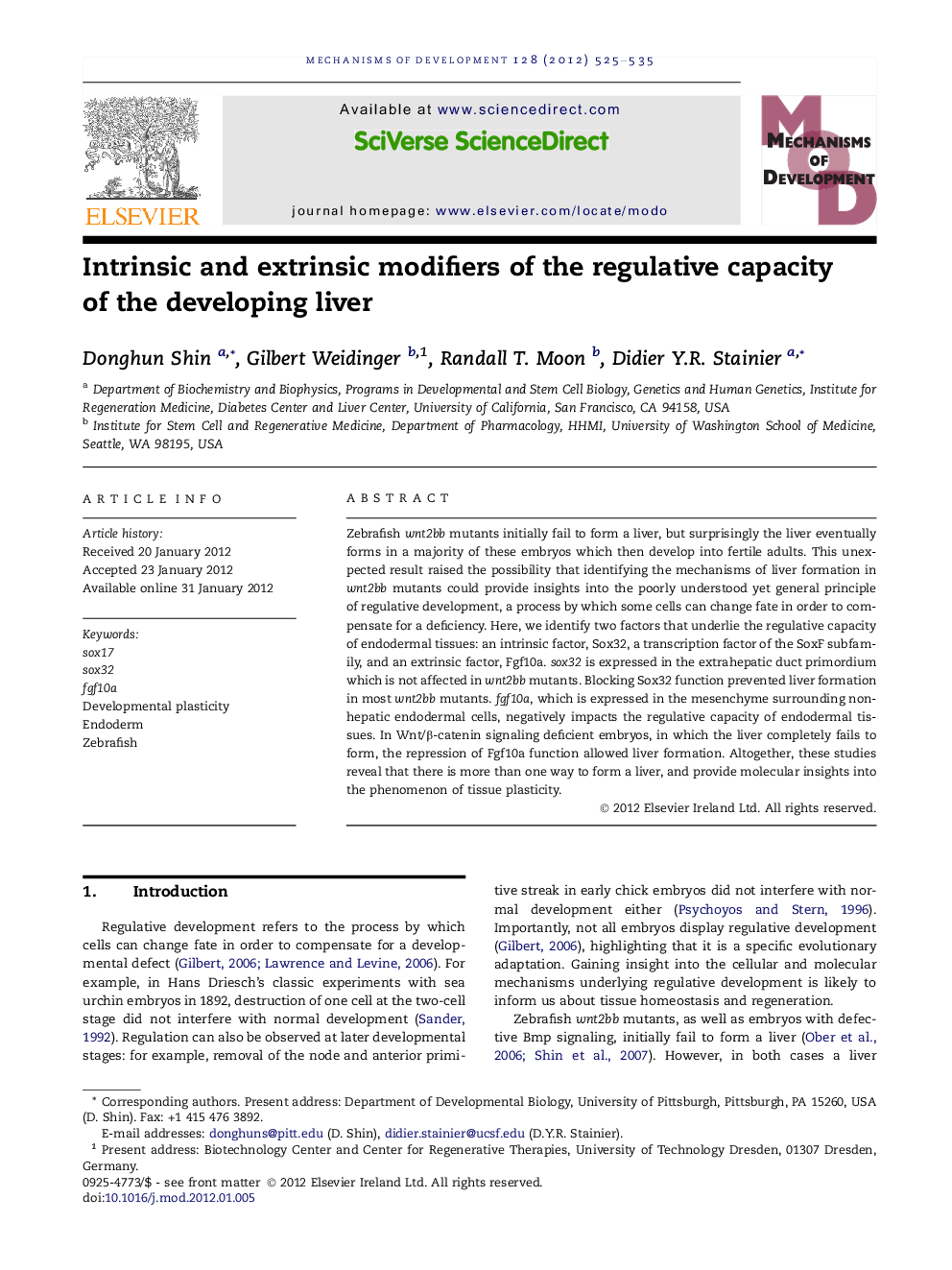 Intrinsic and extrinsic modifiers of the regulative capacity of the developing liver