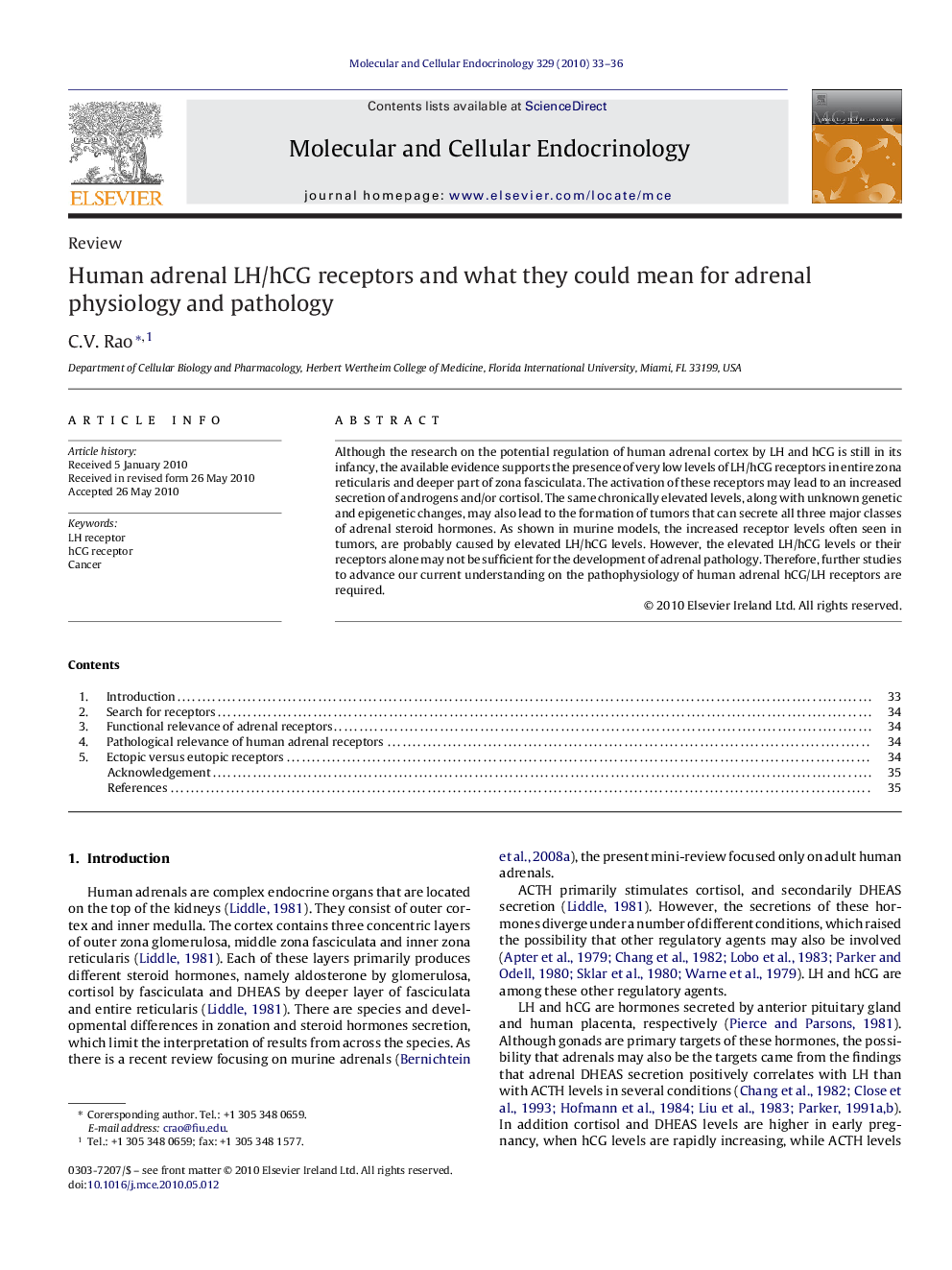 Human adrenal LH/hCG receptors and what they could mean for adrenal physiology and pathology