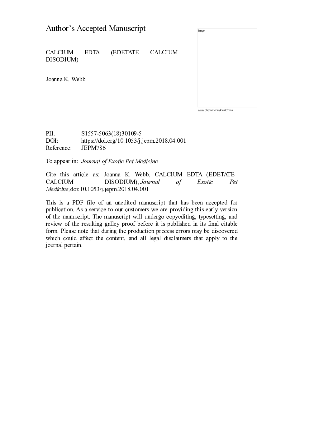 CALCIUM EDTA (EDETATE CALCIUM DISODIUM)