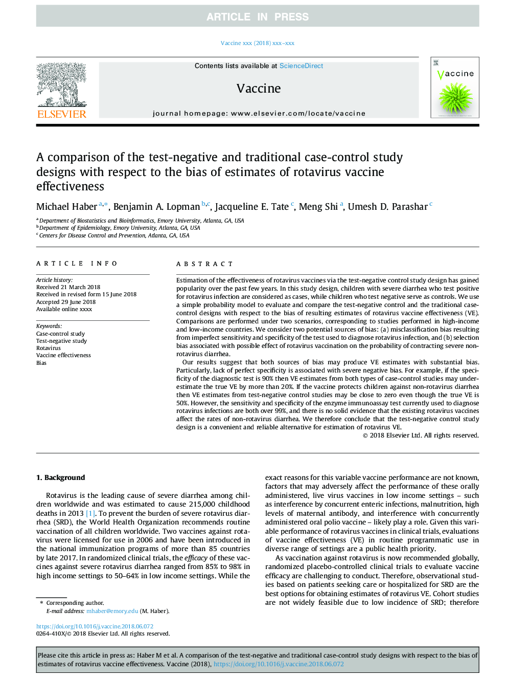 مقایسه طرحهای مطالعاتی مورد-شاهد منفی و سنتی با توجه به برآورد اثرات اثربخشی واکسن روتاویروس 