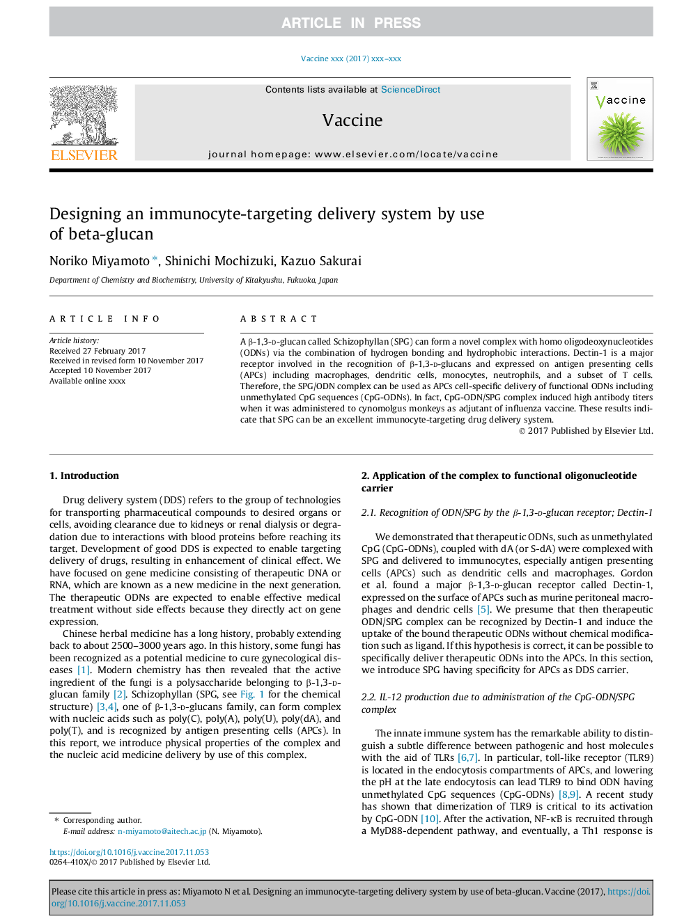 Designing an immunocyte-targeting delivery system by use of beta-glucan