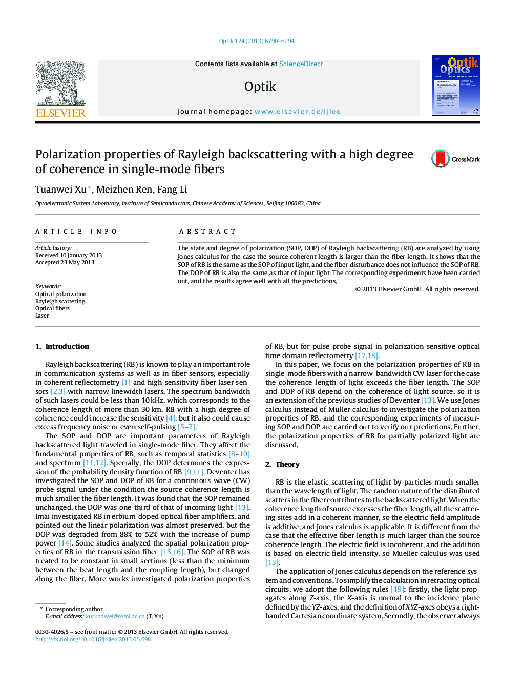 Polarization properties of Rayleigh backscattering with a high degree of coherence in single-mode fibers