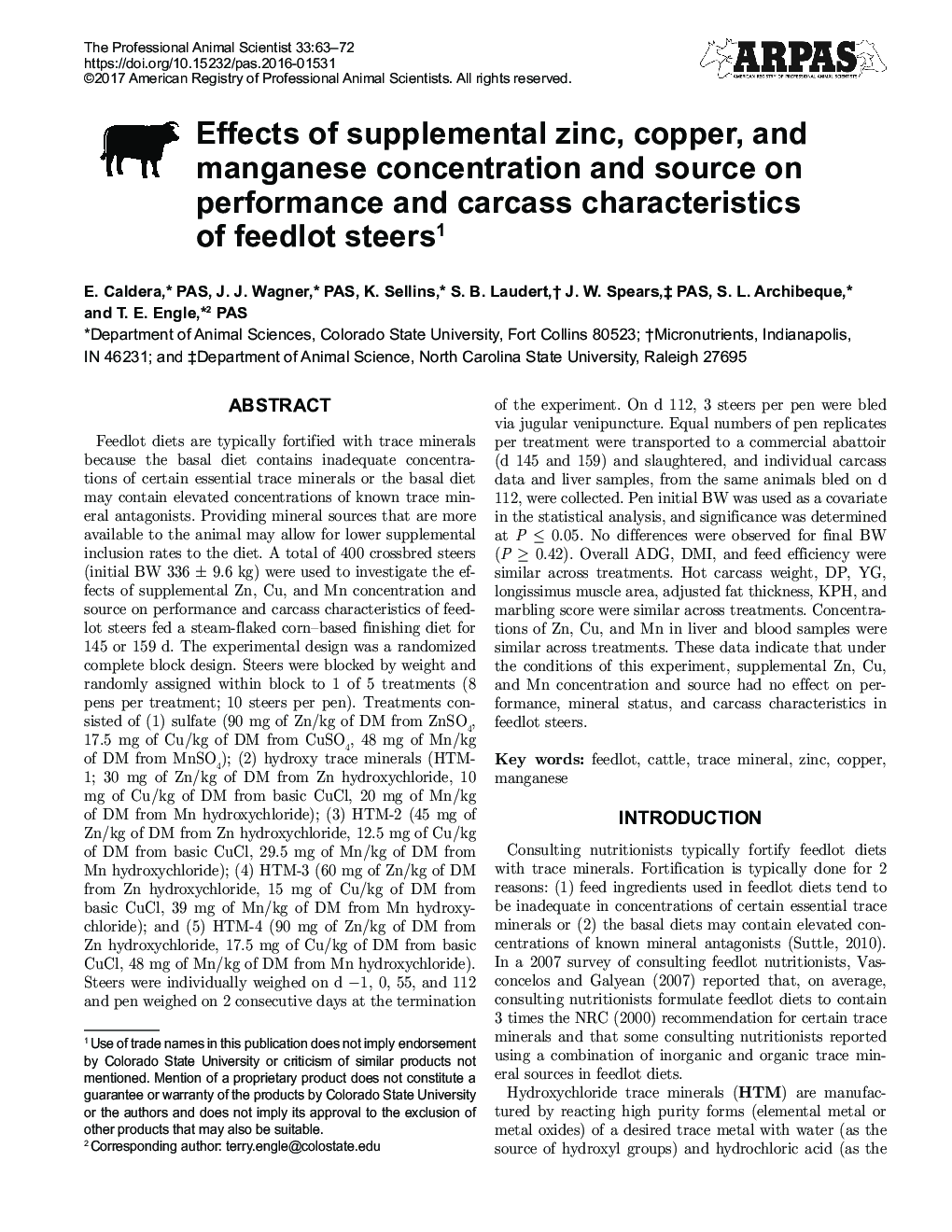 اثر متقابل غلظت روی، مس و منگنز و منبع بر عملکرد و خصوصیات لاشه مورچه های خوراکی 1 