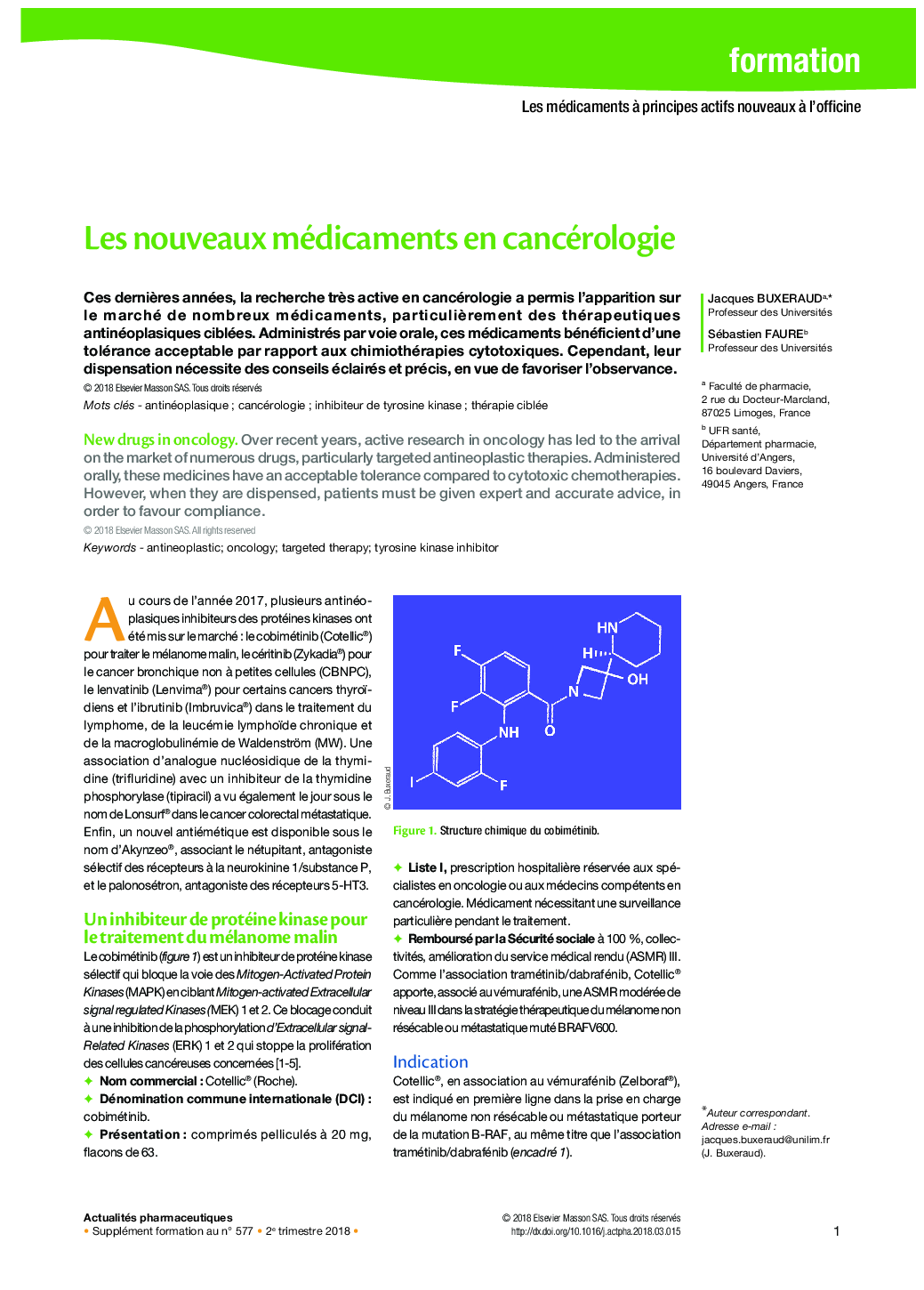 Les nouveaux médicaments en cancérologie