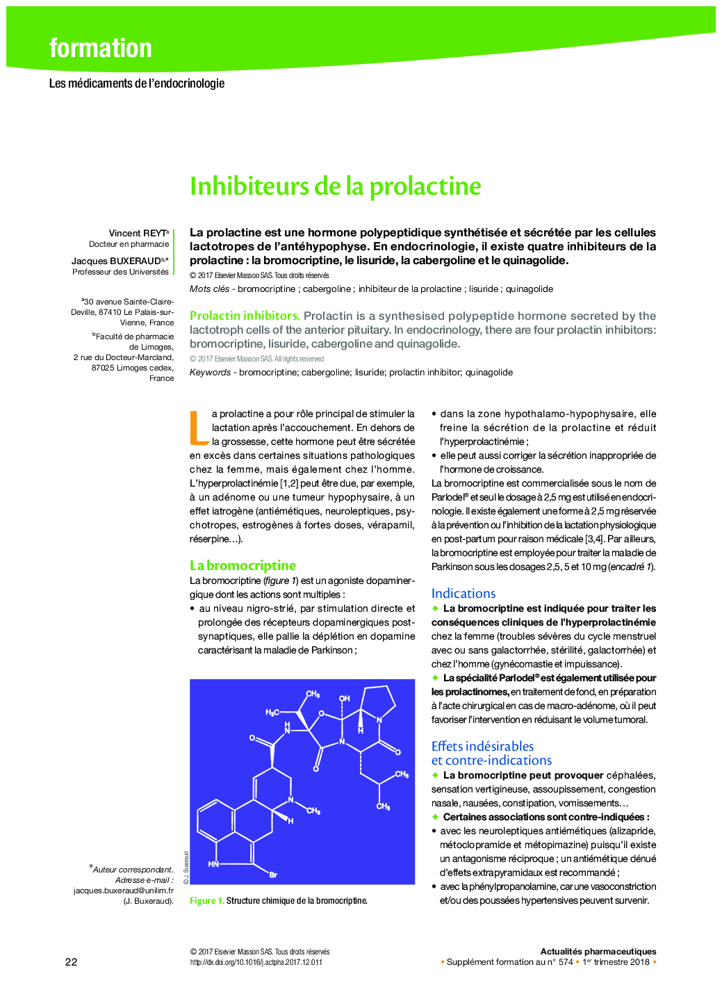 Inhibiteurs de la prolactine